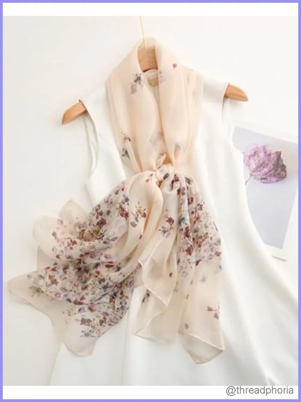 100% Mulberry Silk Chiffon Scarf Shawl Wrap Lightweight Large 69x43
